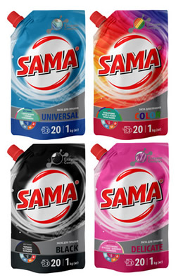Washing detergents of SAMA TM 1000 g., doy-pack