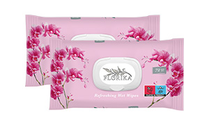 Wet wipes Flowers Florika TM 72 pcs.