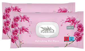 Wet wipes Flowers Florika TM 120 pcs.