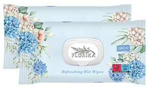 Wet wipes Flowers Florika TM 120 pcs.